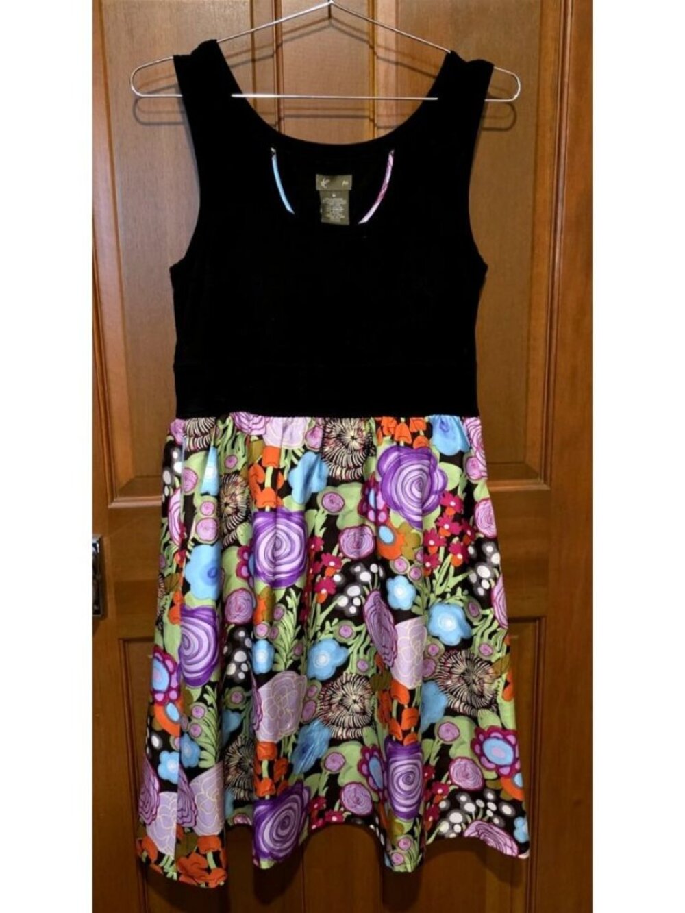 VINTAGE Anthropologie Fei TANK/Casual FLORAL Dress SZ M SILK/RAYON